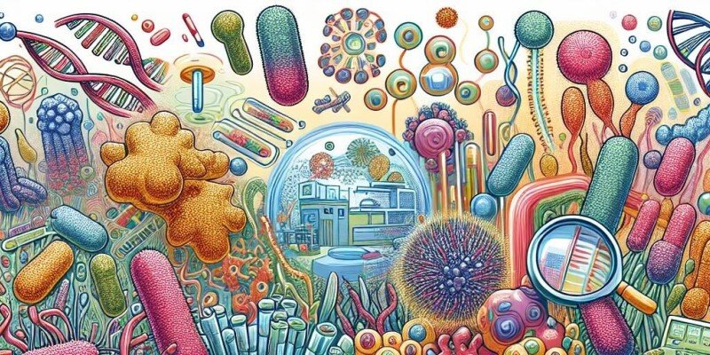 A wide image representing the webinar on microbial communities showcasing the integration of omics